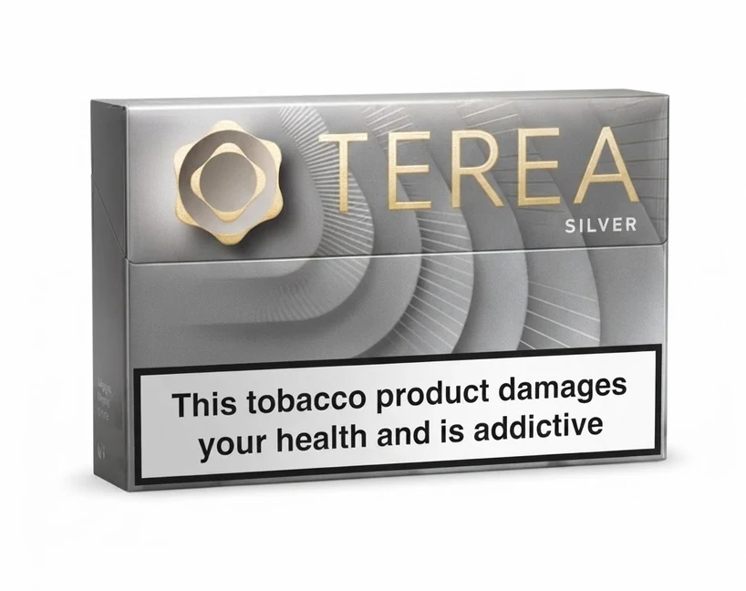 TEREA Silver Tajikistan — AED 119 per carton in Dubai TEREA Silver Tajikistan pack of 20 heated tobacco sticks for IQOS ILUMA — buy TEREA Silver Tajikistan in Dubai UAE at AED 119 per carton with 1–3 hour delivery