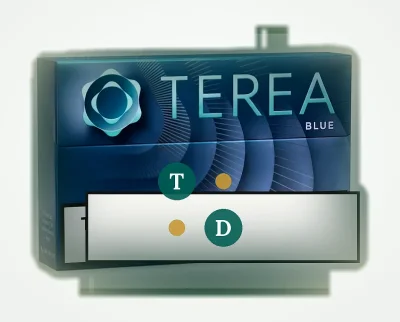 TEREA Blue Indonesia pack of 20 heated tobacco sticks for IQOS ILUMA — AED 119 per carton in Dubai