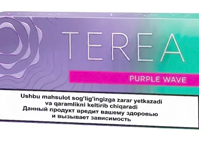 TEREA Purple Wave Uzbekistan pack of 20 heated tobacco sticks for IQOS ILUMA — AED 125 per carton in Dubai